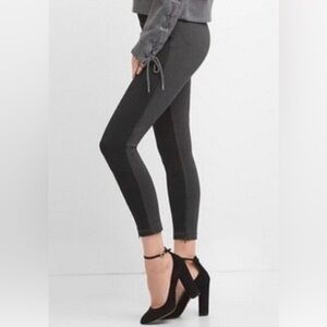 Gap Sculpt Ponte pants size S in gray and black with zip ankle